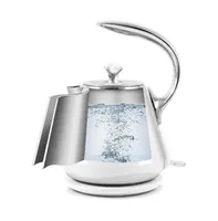 Elite Platinum 1.2L Cool-Touch Stainless Steel Electric Kettle, White