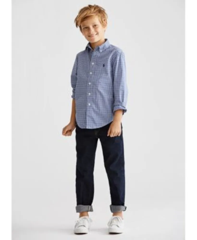 Polo Ralph Lauren Little Boys Poplin Shirt Hampton Straight