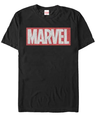Marvel Men's Distressed Marvel Men's Logo Short Sleeve T-Shirt