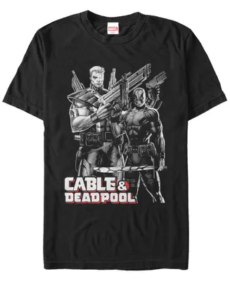 Marvel Men's Comic Collection Cable Deadpool Short Sleeve T-Shirt