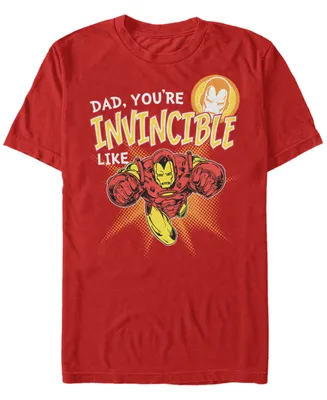 Marvel Men's Comic Collections Invincible Like Iron Man Short Sleeve T-Shirt