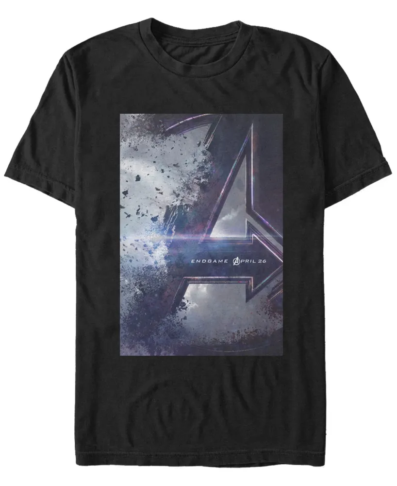 Marvel Men's Avengers Endgame Distorted Movie Poster Short Sleeve T-Shirt