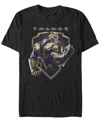 Marvel Men's Avengers Endgame Thanos Strong Shield Short Sleeve T-Shirt