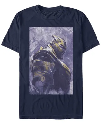 Marvel Men's Avengers Infinity War Painted Thanos Side Profile Short Sleeve T-Shirt