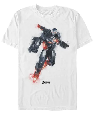 Marvel Men's Avengers Endgame Dripping Paint War Machine Short Sleeve T-Shirt