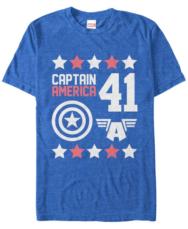 Marvel Men's Comic Collection Captain America Logo Short Sleeve T-Shirt