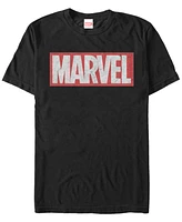 Marvel Men's Distressed Logo Short Sleeve T-Shirt