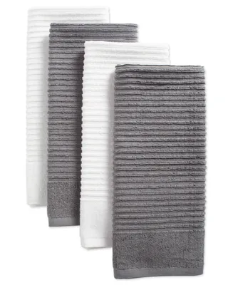 Assorted Ribbed Terry Dishtowel, Set of 4