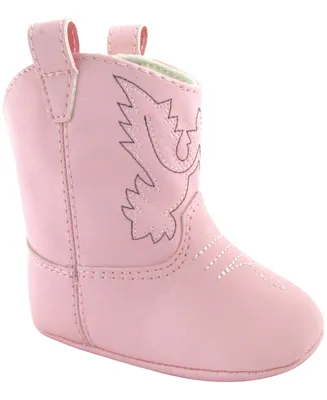Baby Deer Girl Western Boot with Embroidery and Piping