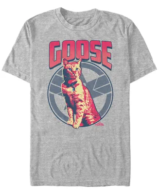 Marvel Men's Captain Marvel Goose The Cat Short Sleeve T-Shirt