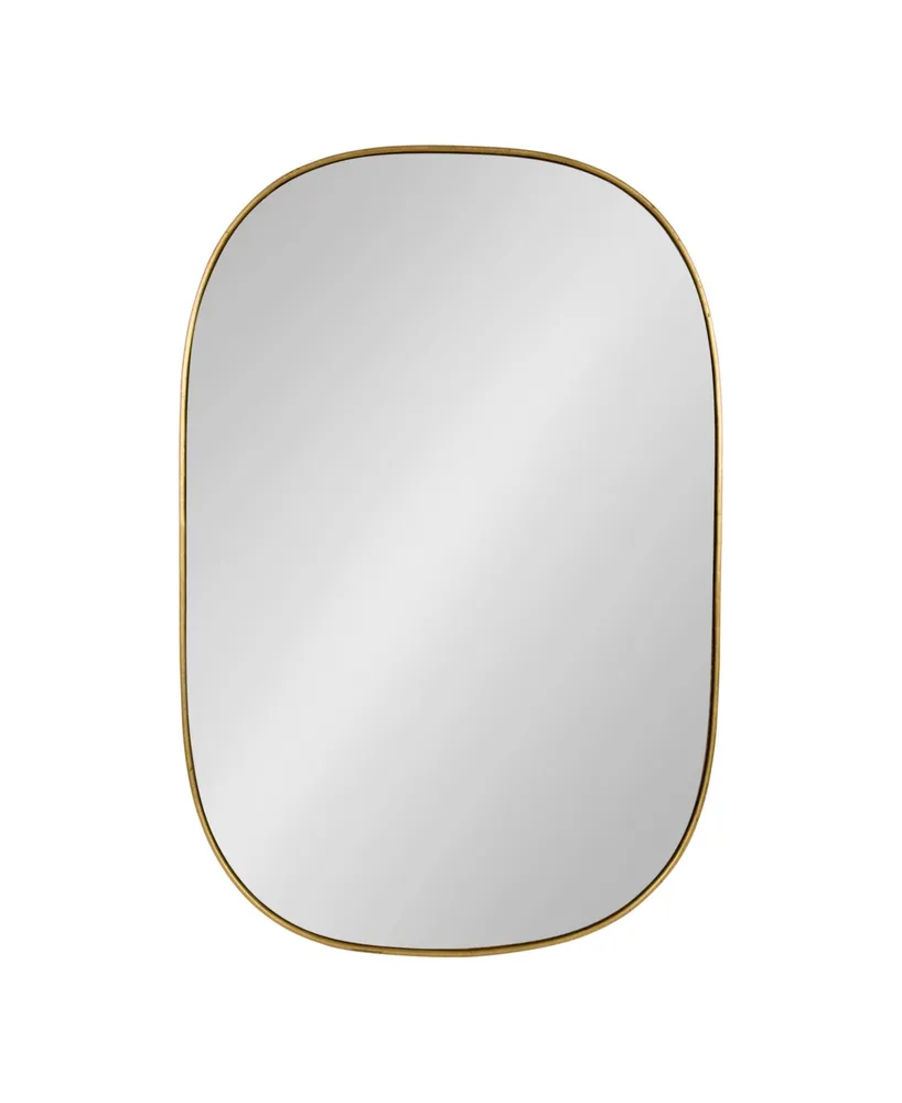 Kate and Laurel Caskill Rounded Rectangle Gold Leaf Wall Mirror - 24" x 36"
