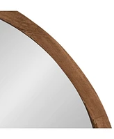 Kate and Laurel Hutton Round Wood Wall Mirror - 22" D
