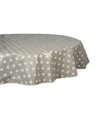 Design Imports Polka Dot Vinyl Tablecloth 70" Round