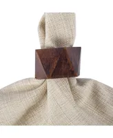 Wood Triangle Napkin Ring, Set of 6