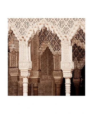 Philippe Hugonnard Made in Spain 3 Arabic Arches in Alhambra Ii Canvas Art - 19.5" x 26"
