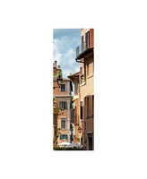 Philippe Hugonnard Dolce Vita Rome 2 Buildings Facade Canvas Art - 15.5" x 21"