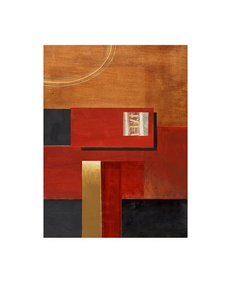 Pablo Esteban Red Squares with Canvas Art