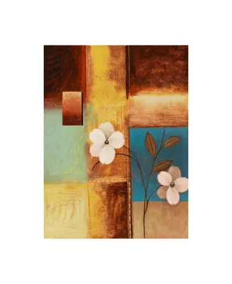 Pablo Esteban Flowers and Squares Canvas Art