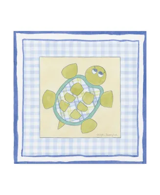 Megan Meagher Turtle with Plaid Iv Childrens Art Canvas Art