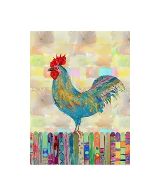 Ingrid Blixt Rooster on a Fence Ii Childrens Art Canvas Art