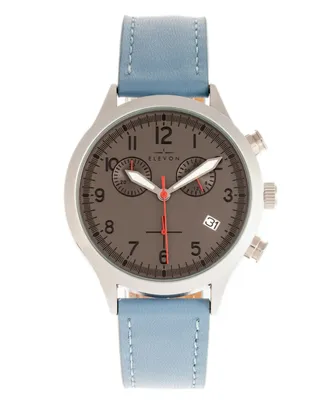 Elevon Men's Antoine Chronograph Genuine Leather Strap Watch 44mm