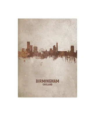 Michael Tompsett Birmingham England Rust Skyline Canvas Art - 27" x 33.5"