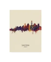 Michael Tompsett Santorini Skyline Portrait Iii Canvas Art