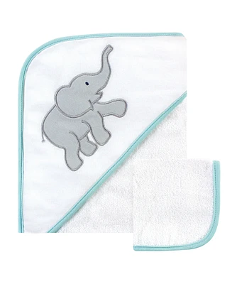 Luvable Friends Hooded Towel and Washcloth Set