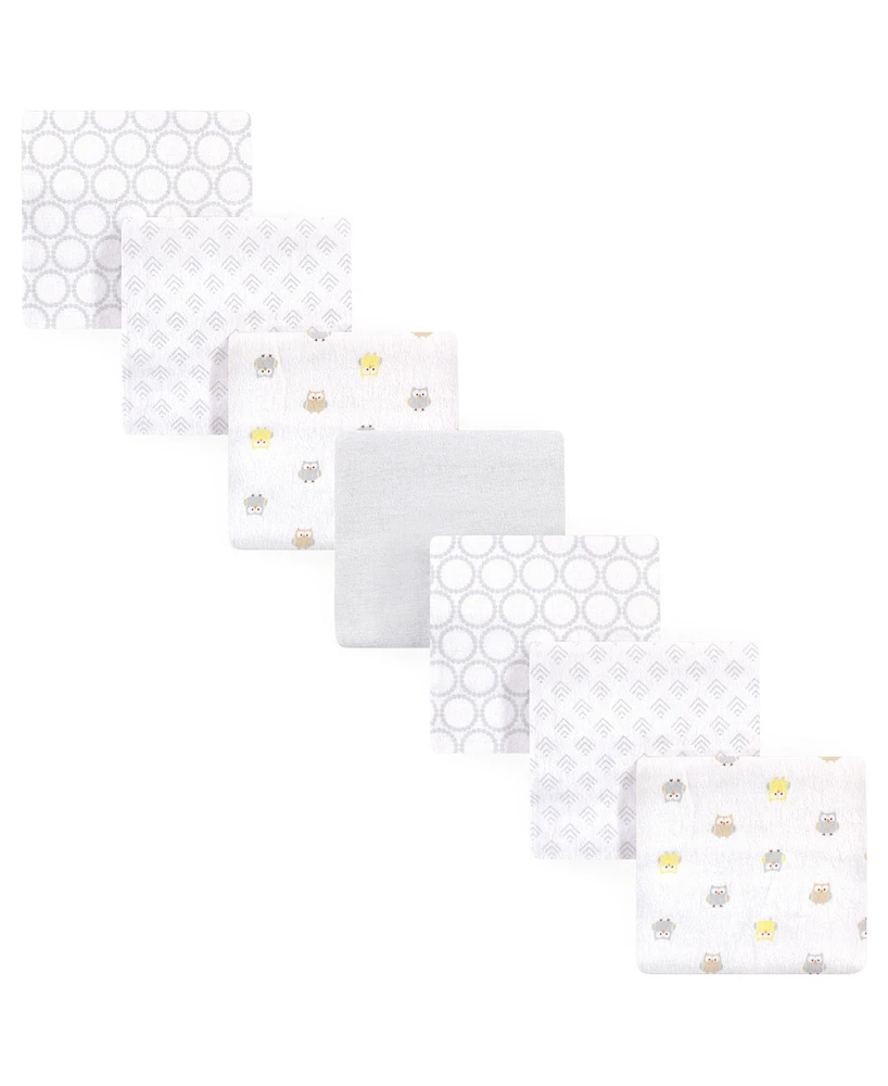 Luvable Friends Flannel Receiving Blankets, Owl, 7 Pack