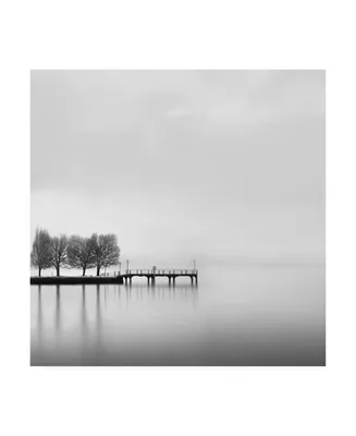 George Digalakis Pier with Trees Canvas Art