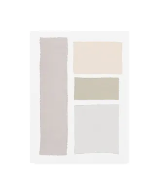 Piper Rhue Painted Weaving Iii Neutral on White Canvas Art