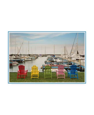 Monte Nagler Five Chairs Port Sanilac Michigan Color Canvas Art