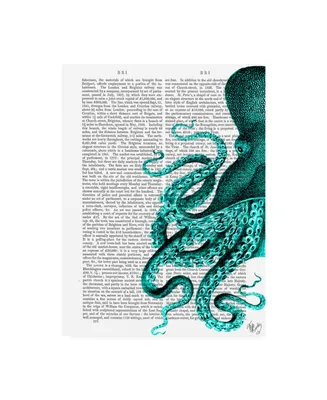 Fab Funky Octopus Green Half Canvas Art - 15.5" x 21"