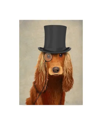 Fab Funky Cocker Spaniel, Formal Hound and Hat Canvas Art
