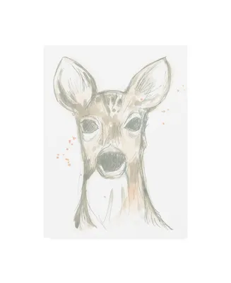 June Erica Vess Deer Cameo Ii Canvas Art - 36.5" x 48"