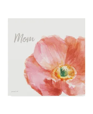 Danhui Nai Garden Poppy Flipped on White Crop Ii Mom Canvas Art