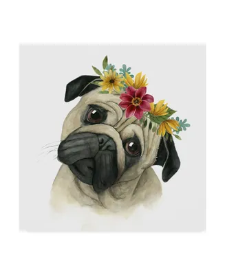 Grace Popp Flower Crown Pup I Canvas Art