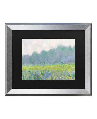 Claude Monet Field of Yellow Irises at Giverny Matted Framed Art