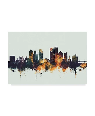 Michael Tompsett Dayton Ohio Skyline Iv Canvas Art - 37" x 49"