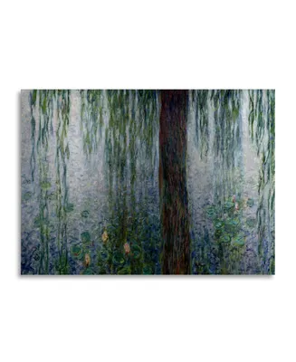 Claude Monet Waterlillies Morning Floating Brushed Aluminum Art - 22" x 25"