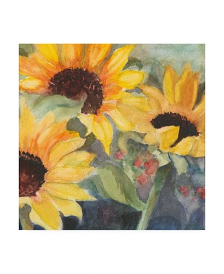 Sandra Iafrate Sunflowers in Watercolor Ii Canvas Art - 27" x 33"