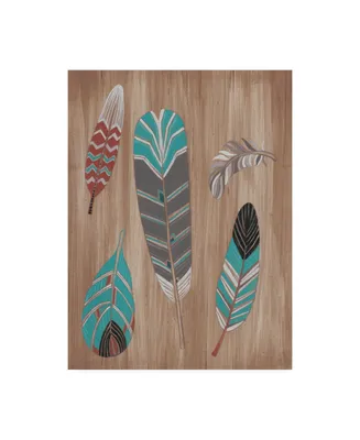 June Erica Vess Driftwood Feathers I Canvas Art - 20" x 25"