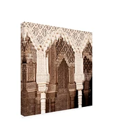 Philippe Hugonnard Made in Spain 3 Arabic Arches in Alhambra Ii Canvas Art - 19.5" x 26"