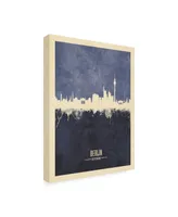 Michael Tompsett Berlin Germany Skyline Navy Canvas Art - 27" x 33.5"