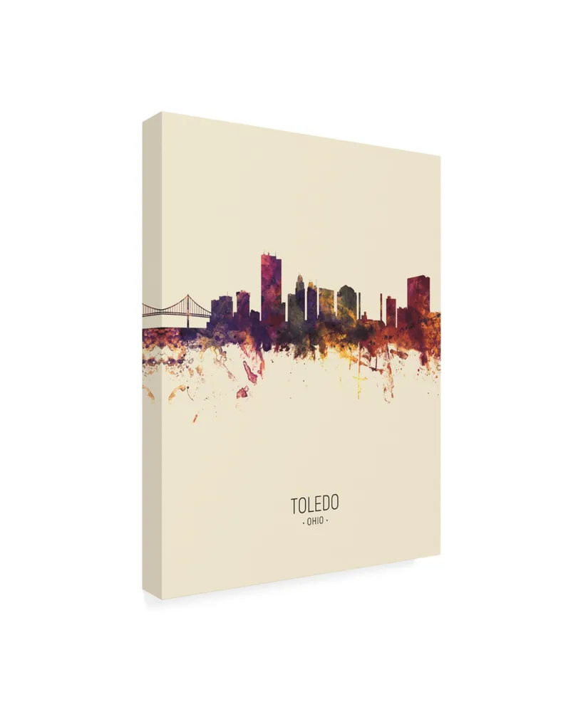 Michael Tompsett Toledo Ohio Skyline Portrait Iii Canvas Art