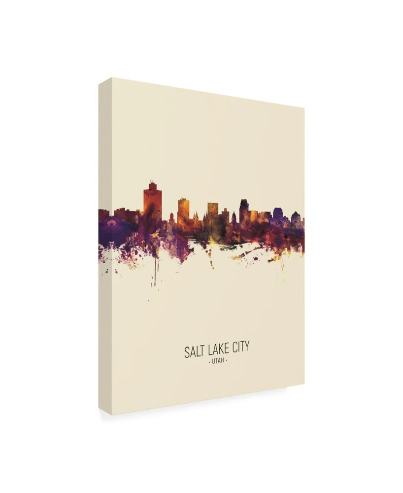 Michael Tompsett Salt Lake City Utah Skyline Portrait Iii Canvas Art