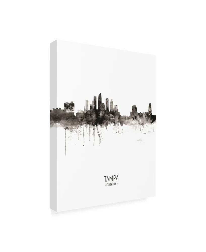 Michael Tompsett Tampa Florida Skyline Portrait Ii Canvas Art - 15.5" x 21"