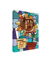 Holli Conger Stained Glass Sunflower Canvas Art - 27" x 33.5"