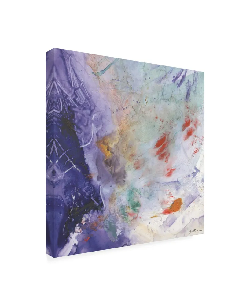Sheila Golden Purple Wind Abstract Iv Canvas Art