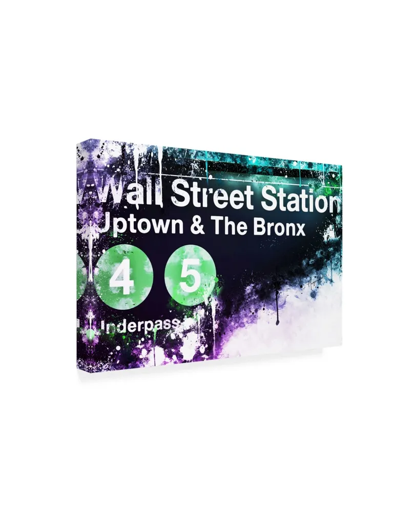 Philippe Hugonnard Nyc Watercolor Collection - Wall Street Station Canvas Art